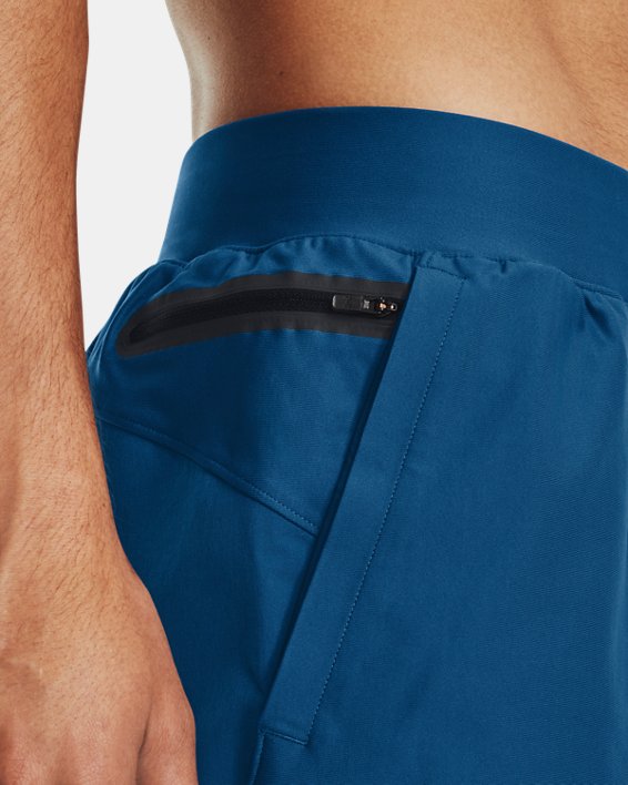 Men's UA Unstoppable Hybrid Shorts, Blue, pdpMainDesktop image number 3